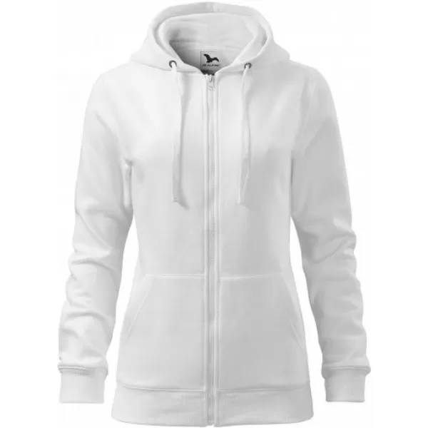  Ženski sweatshirt MALFINI TRENDY ZIPPER 411 BIJELA 