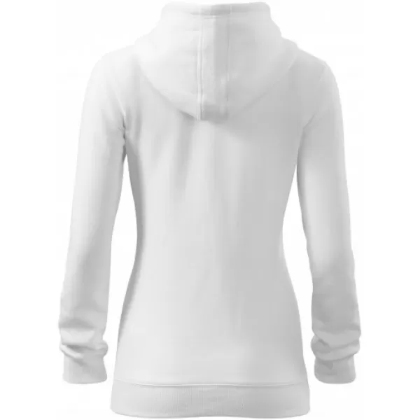  Ženski sweatshirt MALFINI TRENDY ZIPPER 411 BIJELA 