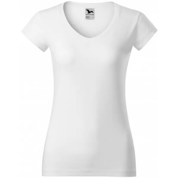  Ženska majica kratkih rukava MALFINI FIT V-NECK 162 BIJELA 
