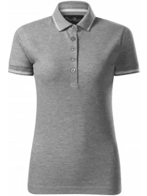 Ženska majica s kragnom MALFINI PREMIUM PERFECTION PLAIN 253 TAMNO SIVI ODSJAJI