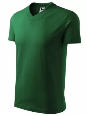Muška majica kratkih rukava MALFINI V-NECK 102 TAMNOZELENE BOJE
