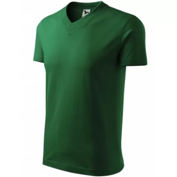  Muška majica kratkih rukava MALFINI V-NECK 102 TAMNOZELENE BOJE 