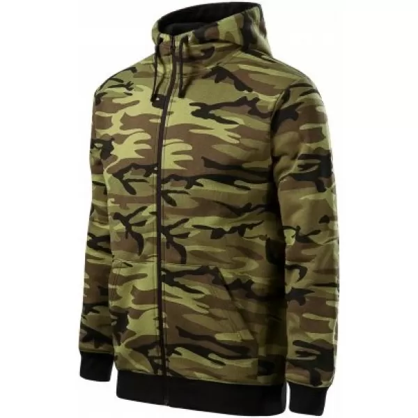  Muški sweatshirt MALFINI CAMO ZIPPER C19 KAMUFLAŽNO ZELENA 