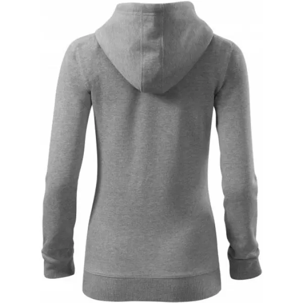  Ženski sweatshirt MALFINI TRENDY ZIPPER 411 TAMNO SIVI ODSJAJI 