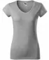 Ženska majica kratkih rukava MALFINI FIT V-NECK 162 TAMNO SIVI ODSJAJI