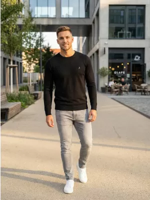 Muški pulover ALTISPORT KAMIQ MPLS096 CRNO