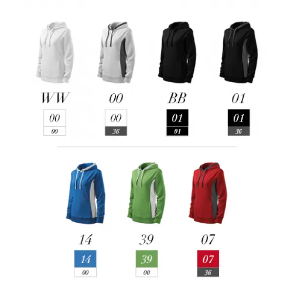  Ženski sweatshirt MALFINI KANGAROO 408 AZURNO PLAVA 