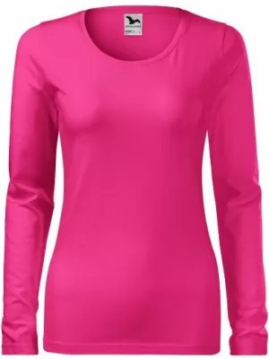 Ženska majica s dugim rukavima MALFINI SLIM 139 MAGENTA