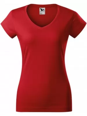 Ženska majica kratkih rukava MALFINI FIT V-NECK 162 CRVENA