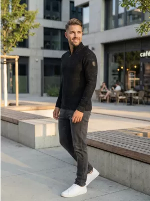 Muški pulover ALTISPORT BASEK MPLS094 CRNO