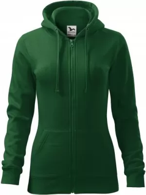 Ženski sweatshirt MALFINI TRENDY ZIPPER 411 TAMNOZELENE BOJE