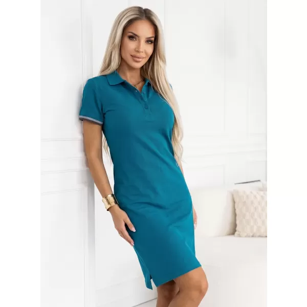  Ženska haljina sa kragnom MALFINI PREMIUM DRESS UP 271 KEROZIN 