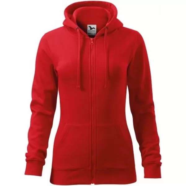  Ženski sweatshirt MALFINI TRENDY ZIPPER 411 CRVENA 