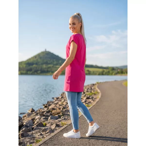  Ženska duga majica MALFINI LOVE 123 MAGENTA 