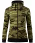 Ženski sweatshirt MALFINI CAMO ZIPPER C20 KAMUFLAŽNO ZELENA