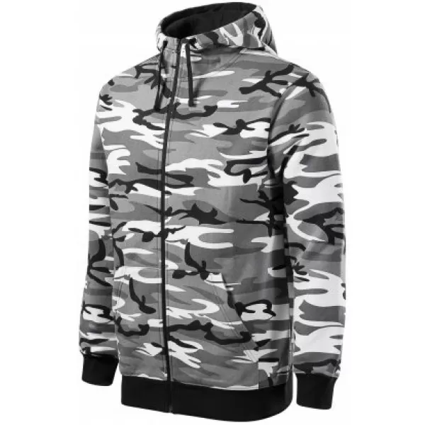  Muški sweatshirt MALFINI CAMO ZIPPER C19 MASKIRNO SIVA 