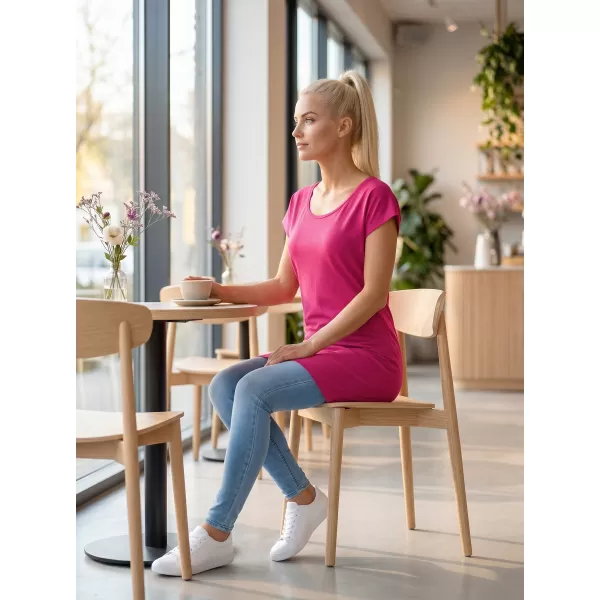  Ženska duga majica MALFINI LOVE 123 MAGENTA 