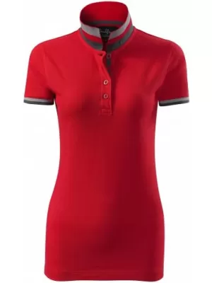 Ženska majica s kragnom MALFINI PREMIUM COLLAR UP 257 CRVENA FORMULA