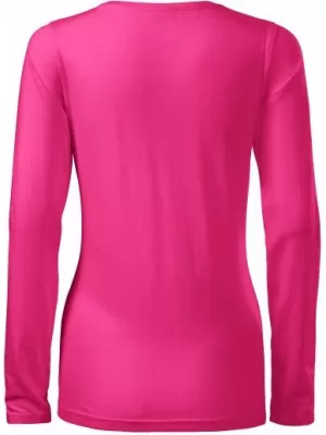 Ženska majica s dugim rukavima MALFINI SLIM 139 MAGENTA