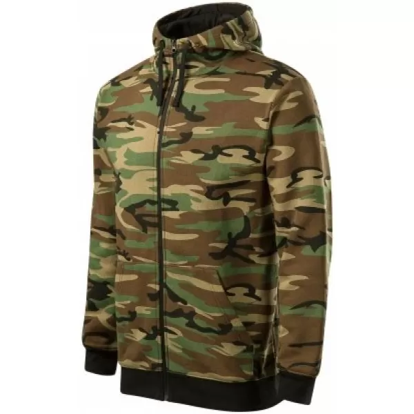  Muški sweatshirt MALFINI CAMO ZIPPER C19 KAMUFLAŽNO SMEĐA 