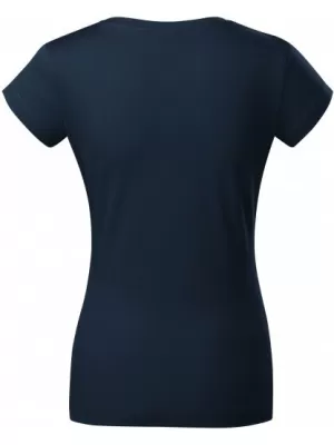 Ženska majica kratkih rukava MALFINI FIT V-NECK 162 TAMNOPLAVA