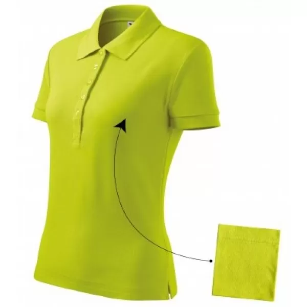  Ženska majica s kragnom MALFINI COTTON 213 VAPNO 