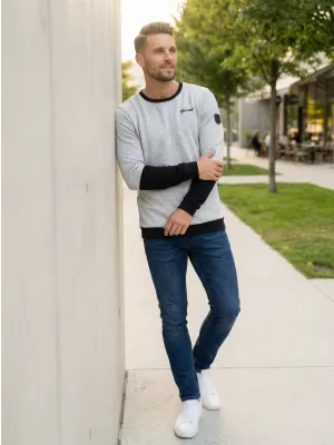 Muški sweatshirt ALTISPORT ZORION MPLS088 SVIJETLO SIVA