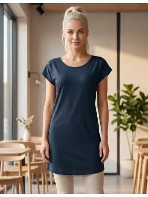 Ženska duga majica MALFINI LOVE 123 TAMNOPLAVA