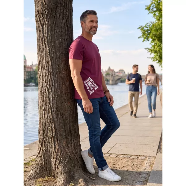  Muška majica kratkih rukava ALTISPORT ALM013129 FUKSIJA 