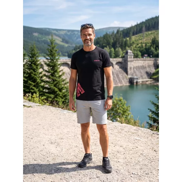  Muška majica kratkih rukava ALTISPORT ALM013129 CRNO I CRVENO 