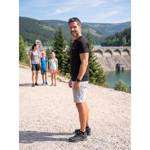  Muška majica kratkih rukava ALTISPORT ALM013129 CRNO I CRVENO 