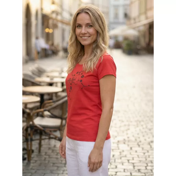  Dámské triko ALTISPORT CARRYOVER ALW009F61 ČERVENÁ 