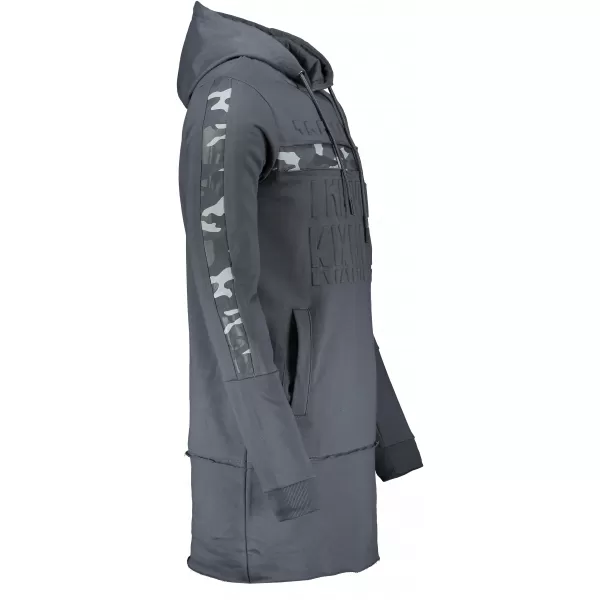  Muški produženi sweatshirt KIXMI KENDEL TAMNO SIVA 