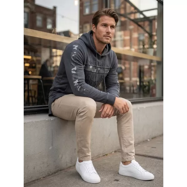  Muški produženi sweatshirt KIXMI KENDEL TAMNO SIVA 