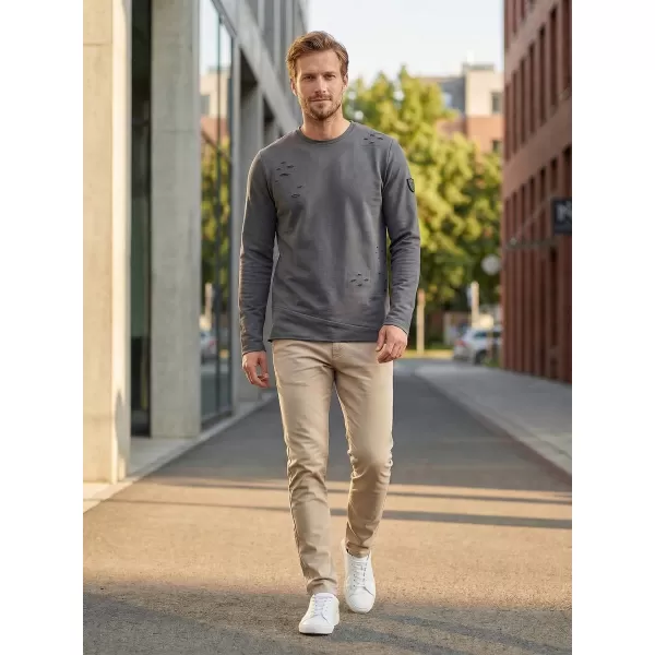  Muški sweatshirt KIXMI KARMELO TAMNO SIVA 
