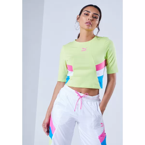  Ženski top PUMA TFS RETRO CROP TOP OŠTRO ZELENA 