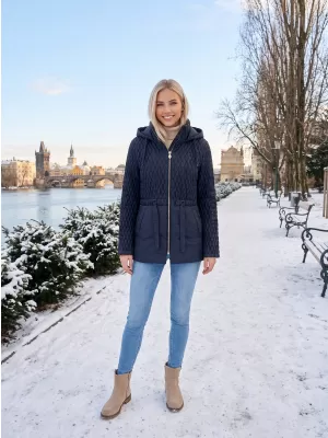 Ženska zimska jakna KIXMI KAITLYN TAMNO PLAVA