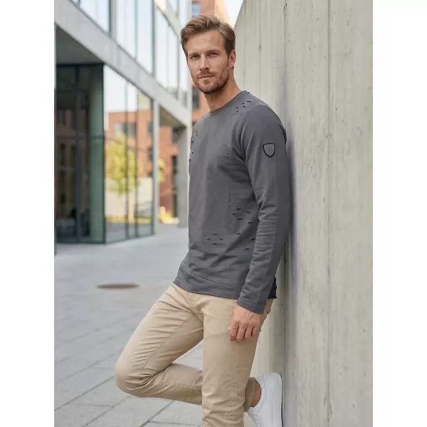  Muški sweatshirt KIXMI KARMELO TAMNO SIVA 