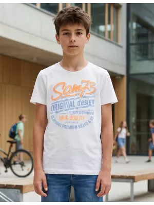 Majica za dječake SAM 73 ARCHIE BT 543 BIJELA