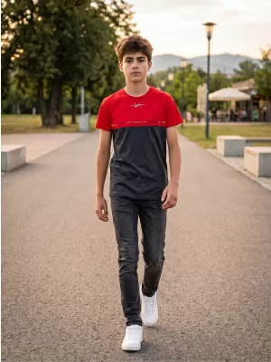 Majica za dječake SAM 73 BARRY BT 542 CRNI