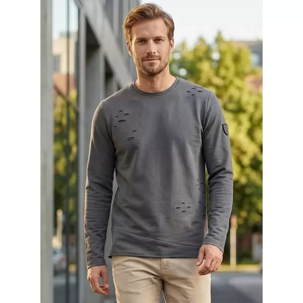  Muški sweatshirt KIXMI KARMELO TAMNO SIVA 