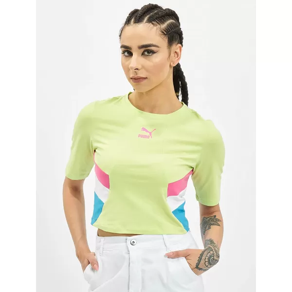  Ženski top PUMA TFS RETRO CROP TOP OŠTRO ZELENA 