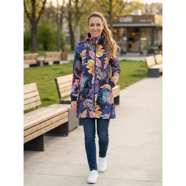  Ženska produžena majica KIXMI KORTNEY TAMNO PLAVA 