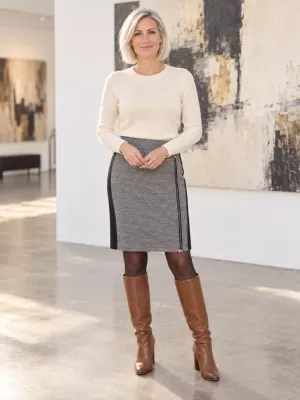 Ženska suknja KIXMI KERYN TAMNO SIVA