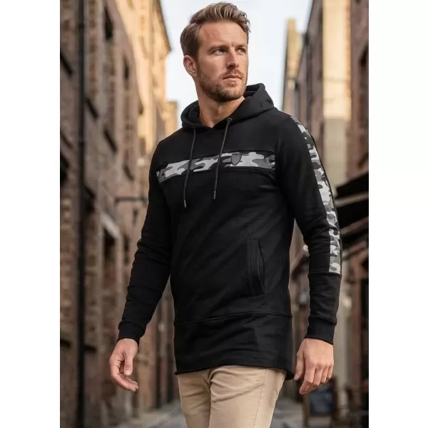  Muški produženi sweatshirt KIXMI KENNY CRNO 