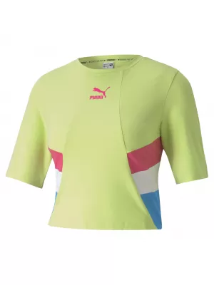 Ženski top PUMA TFS RETRO CROP TOP OŠTRO ZELENA