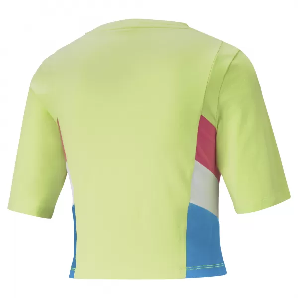  Ženski top PUMA TFS RETRO CROP TOP OŠTRO ZELENA 
