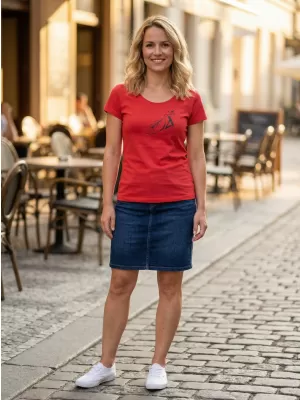 Ženska majica kratkih rukava ALTISPORT ALW030F61 CRVENA