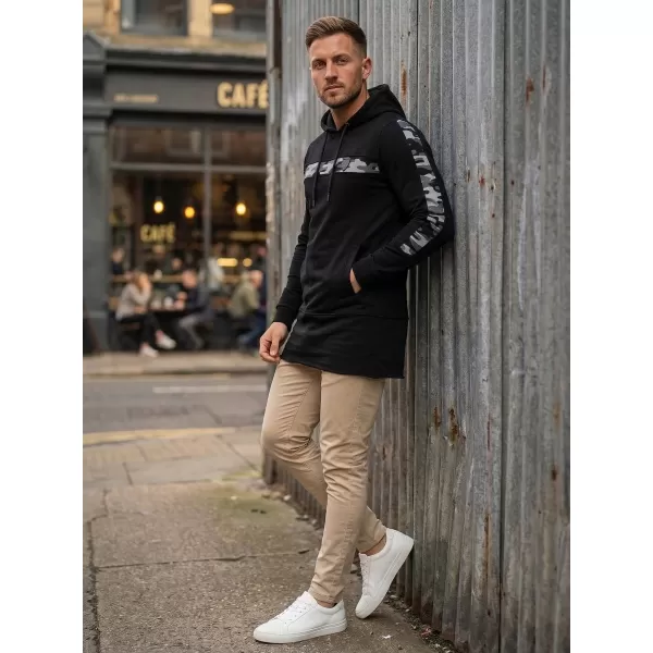  Muški produženi sweatshirt KIXMI KENNY CRNO 