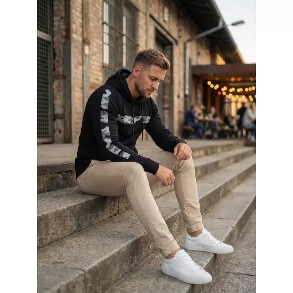  Muški produženi sweatshirt KIXMI KENNY CRNO 